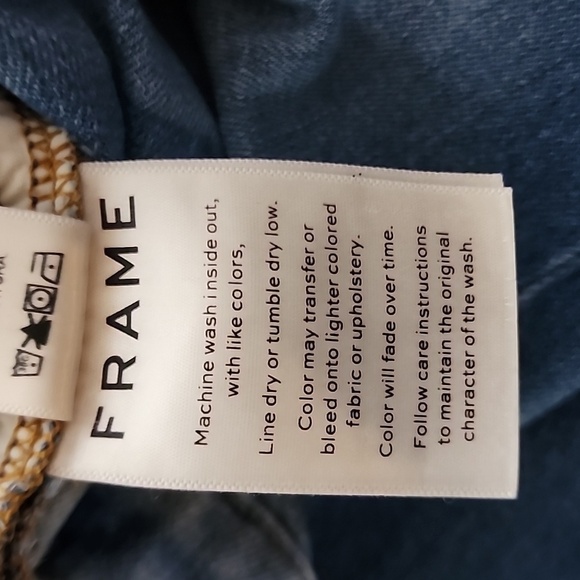 FRAME Denim Le Nouveau Straight Cropped Jeans Size 29 - Picture 14 of 14